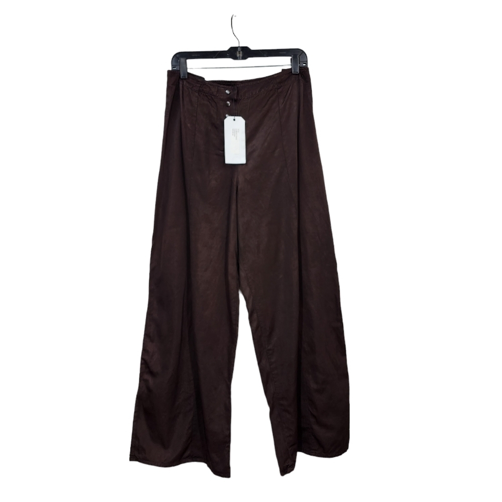 Cynthia Ashby Women's Button Fly Wide Leg Corset Pants - M